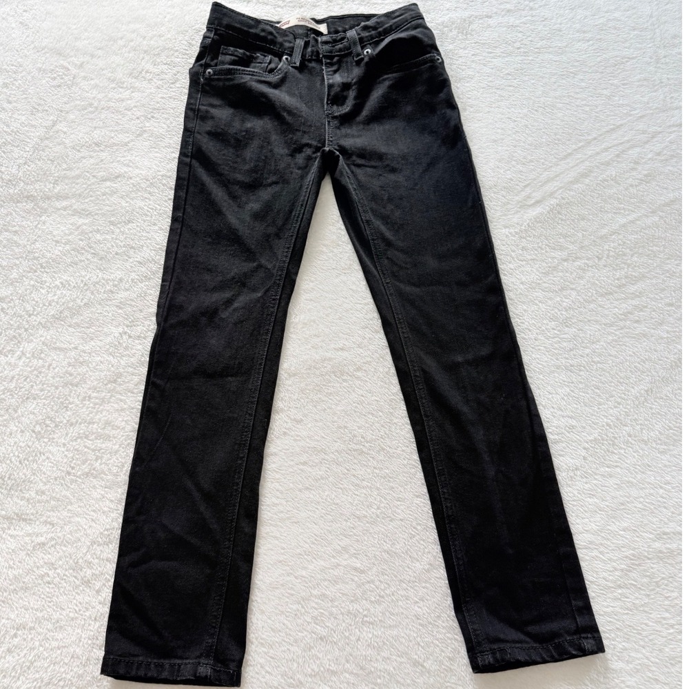 Levi's 510 Skinny Performance Jeans Kids Size 10 Reg Black Stretch W25 L26